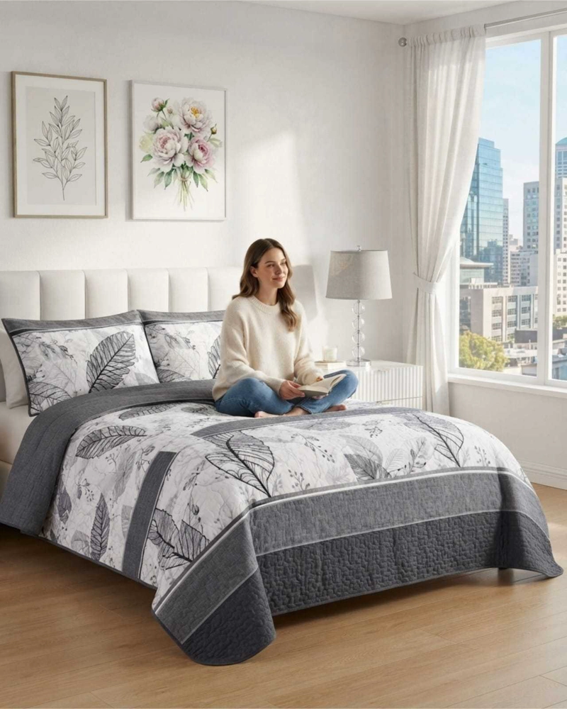 QUILT DELGADO PARA VERANO FRESCO KING MAS ALMOHADAS - 1