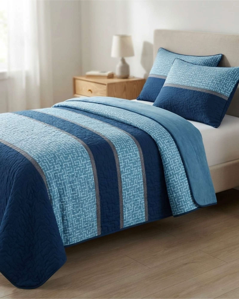 QUILT DELGADO PARA VERANO FRESCO 2 PLAZAS MAS ALMOHADAS - 2