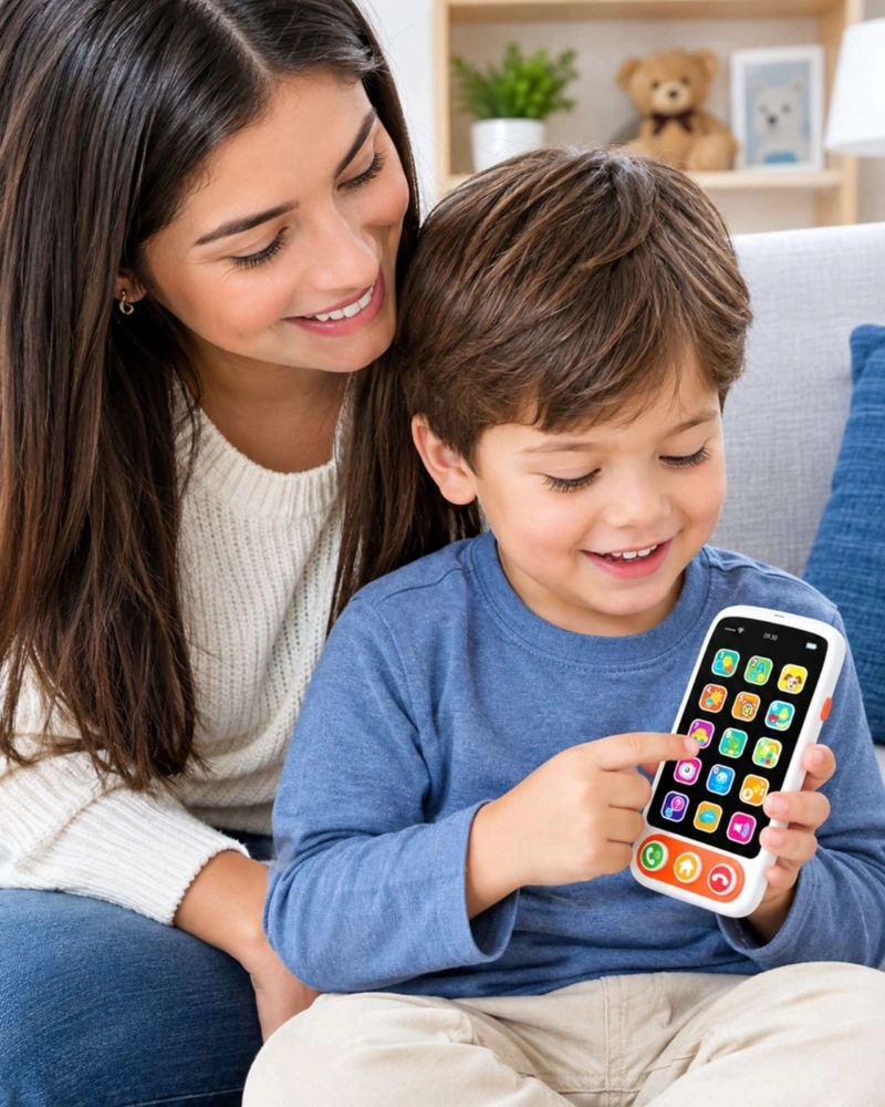 CELULAR DE JUGUETE INTERACTIVO PARA NIÑOS PANTALLA CON ICONOS - 1