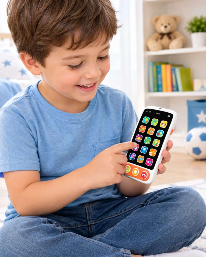 CELULAR DE JUGUETE INTERACTIVO PARA NIÑOS PANTALLA CON ICONOS - 4