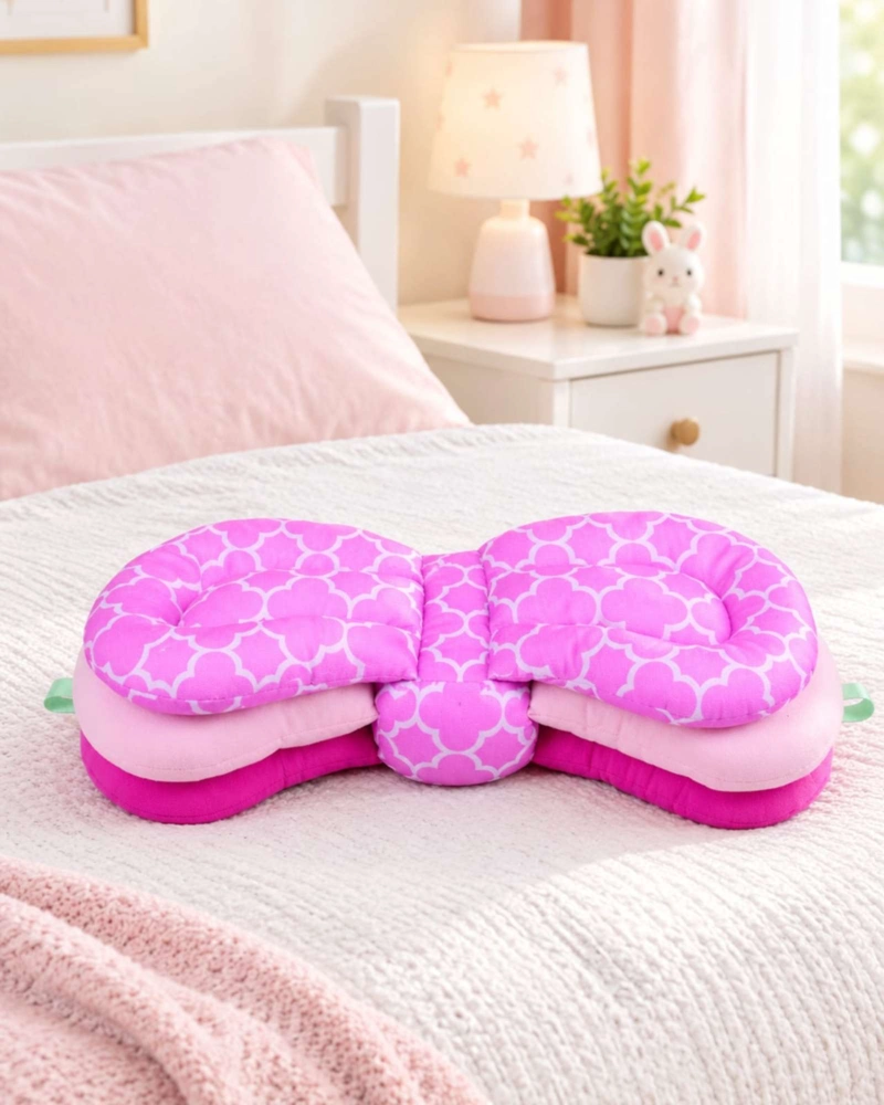 COJIN DE LACTANCIA AJUSTABLE BEBE  LAZO ROSA - 3
