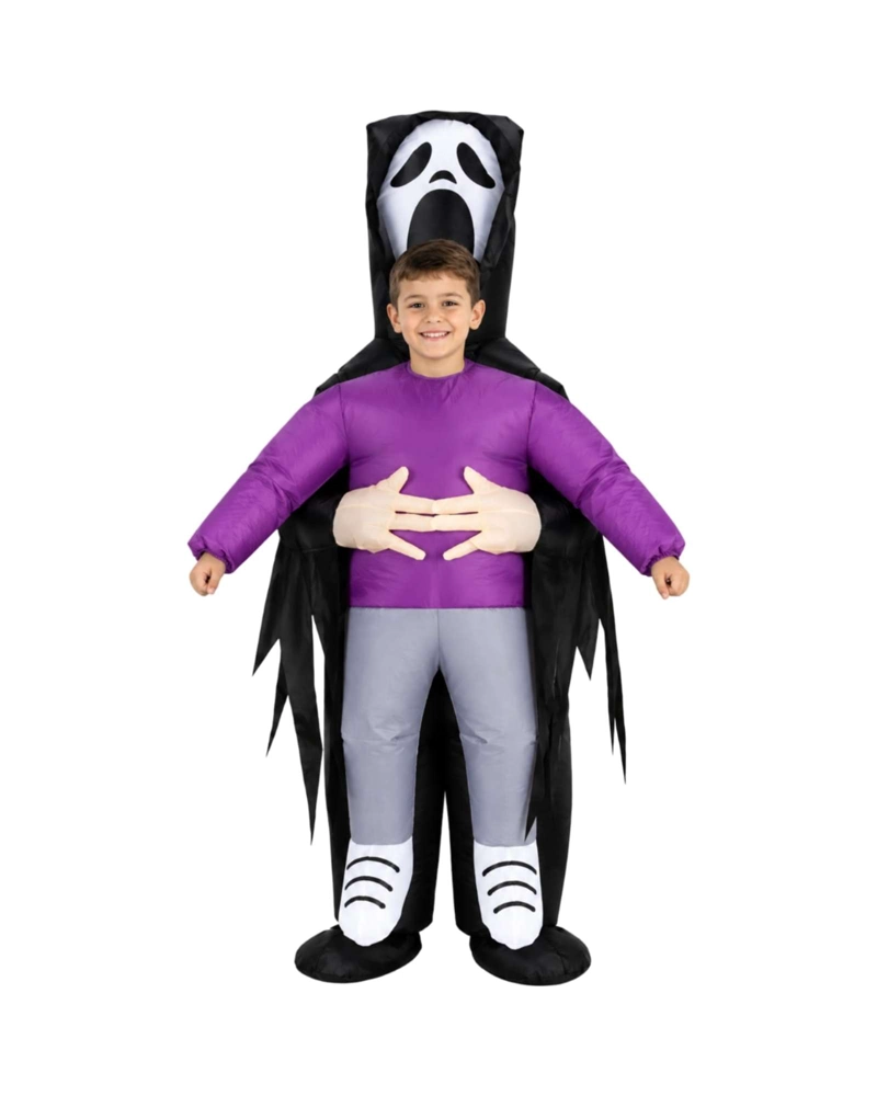 DISFRAZ FANTASMA MORADO INFANTIL CON CAPA - 6