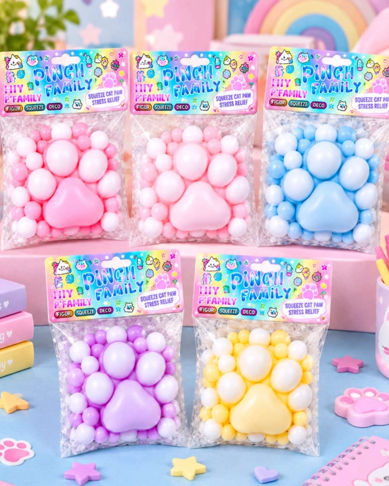 PACK DE 12 PATAS DE GATO SQUISHY JUGUETE FIDGET RELAJANTE - 2