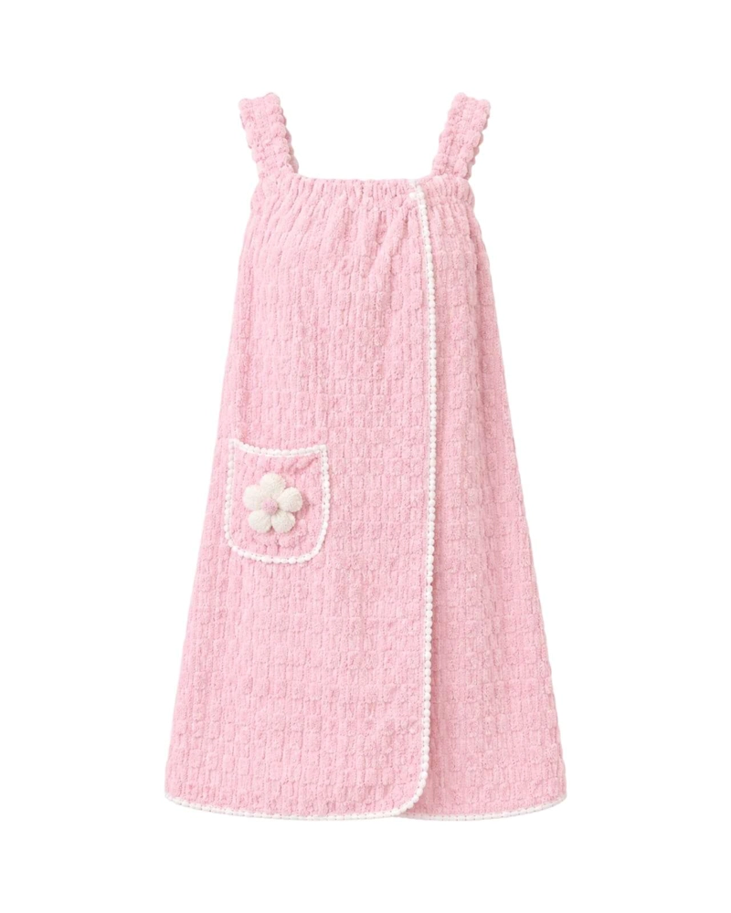 VESTIDO DE TOALLA PARA MUJER CON BOLSILLO Y TIRANTES M - 6