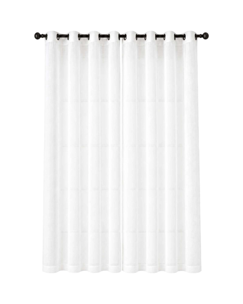 CORTINAS VISILLOS BLANCOS TRANSLUCIDOS SET 2 PAÑOS 140X220CM - 6