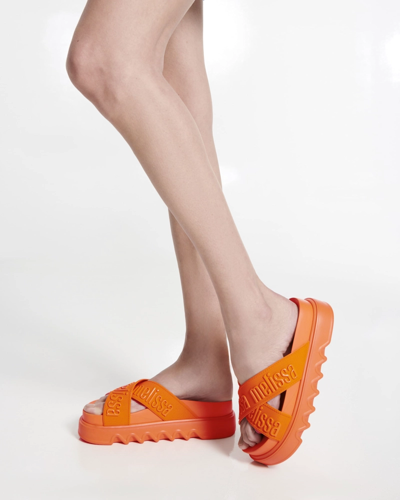 SANDALIA MELISSA CROSS M LOVER NARANJA - 2