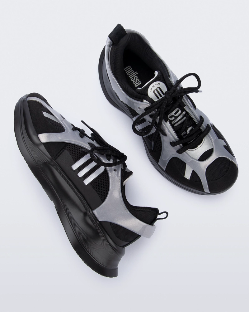 MELISSA X BEAT I NEGRO/PLATA - 3