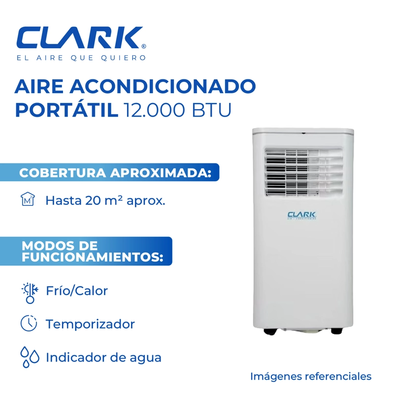 AIRE ACONDICIONADO PORTÁTIL FRÍO/CALOR 12.000 BTU - 4
