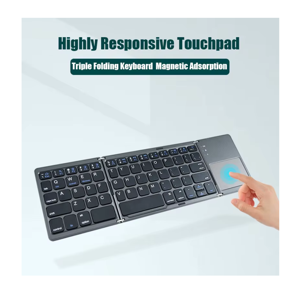 MINI TECLADO PORTATIL PLEGABLE CON Ñ TOUCHPAD - 2