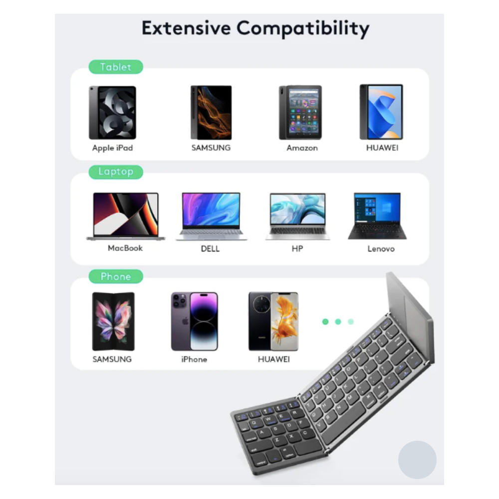MINI TECLADO PORTATIL PLEGABLE CON Ñ TOUCHPAD - 7