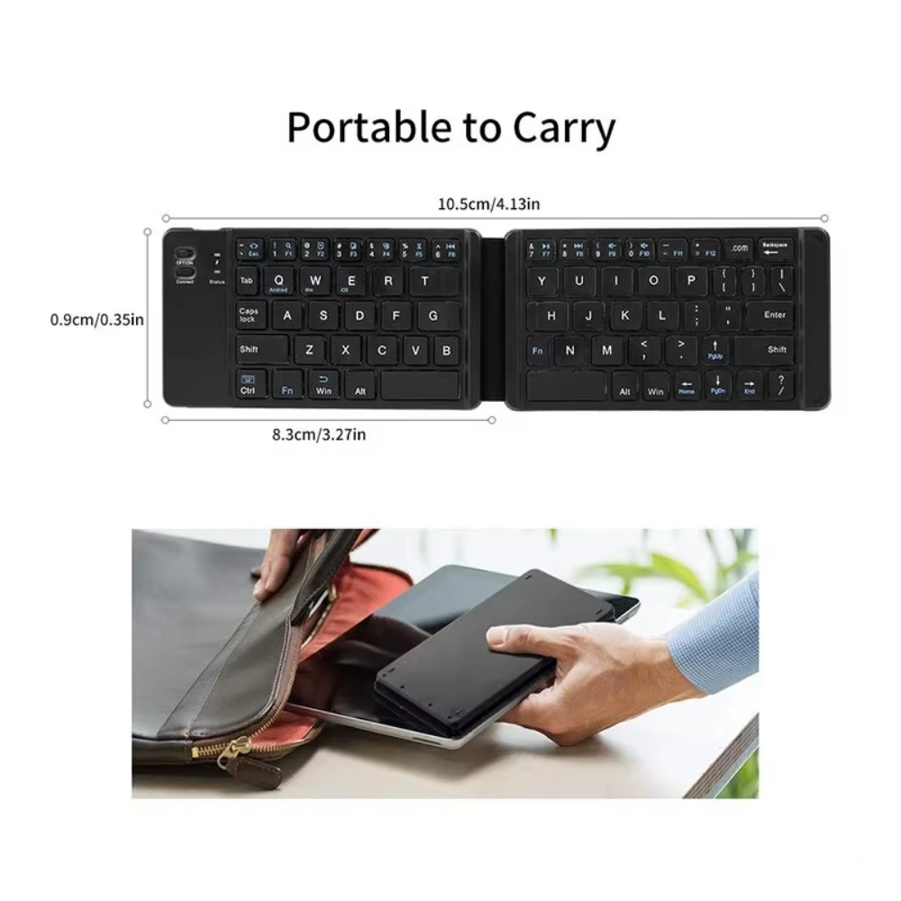 MINI TECLADO PLEGABLE ESPAÑOL PORTATIL BLUETOOTH - 4
