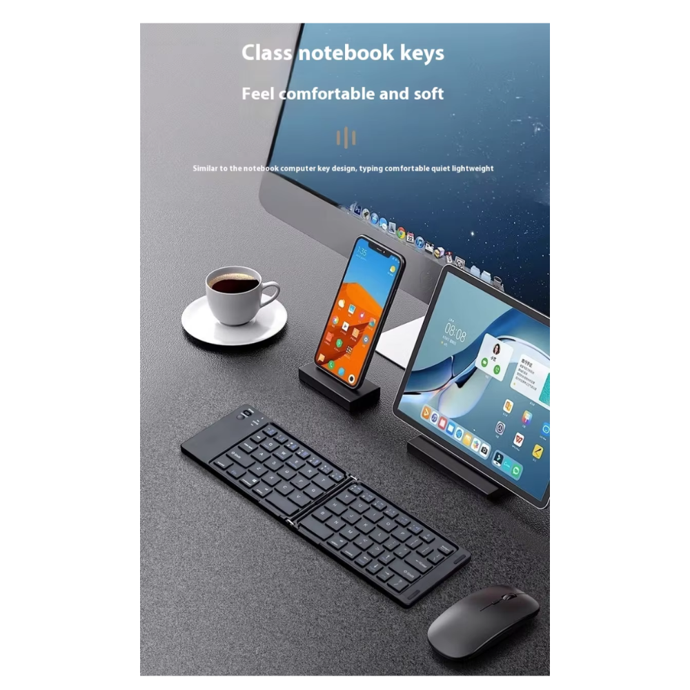 MINI TECLADO PLEGABLE ESPAÑOL PORTATIL BLUETOOTH - 5