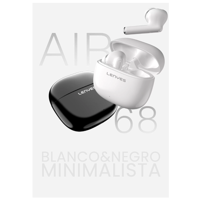 AUDIFONO IN EAR BLUETOOTH LENYES AIR 68 NEGROS - 2