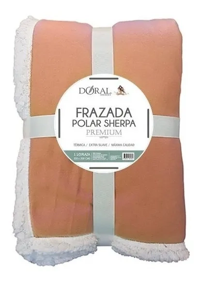 FRAZADA POLAR SHERPA PREMIUM 2 PLAZAS DORAL - 1