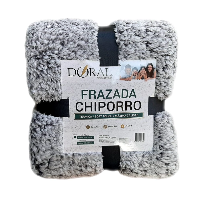 FRAZADA CHIPORRO TWO TONES 1/5 PLAZAS DORAL - 1