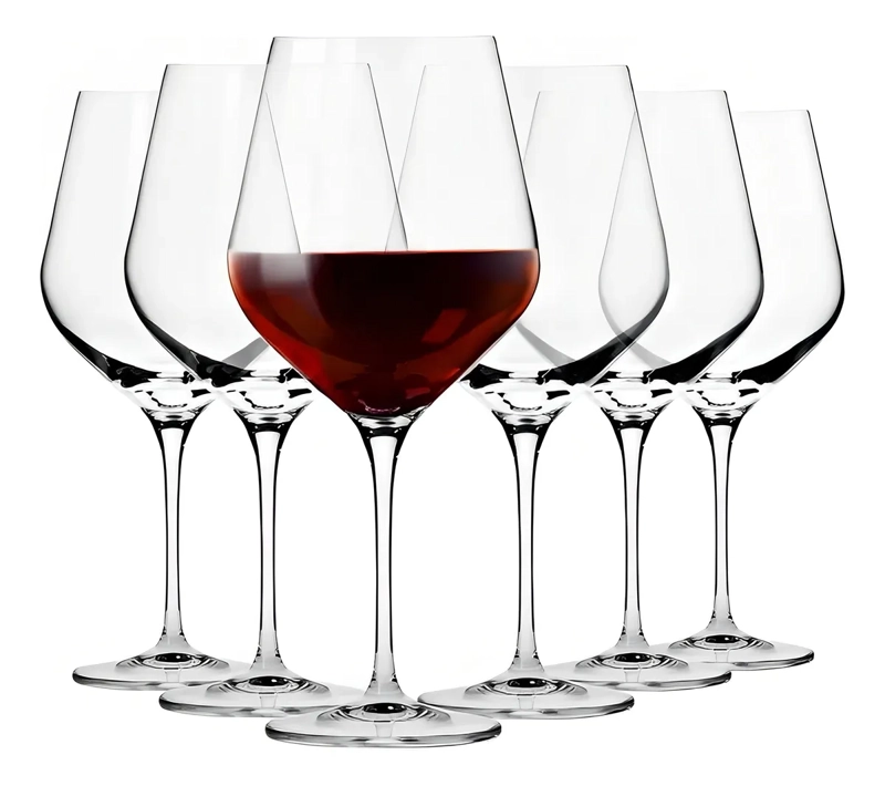 SET 6 COPAS 507ML VINO TINTO COCTEL APEROL BRUNELLO CRISTAR COLOR TRANSPARENTE - 1