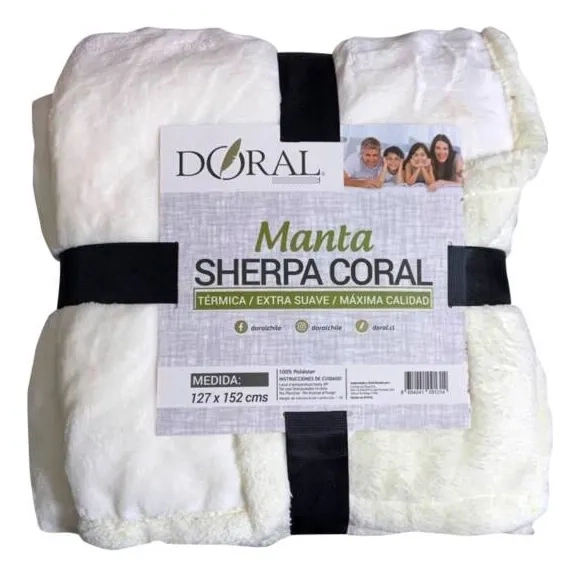 MANTA SHERPA CORAL TE RMICA 127X152CM DORAL - 2