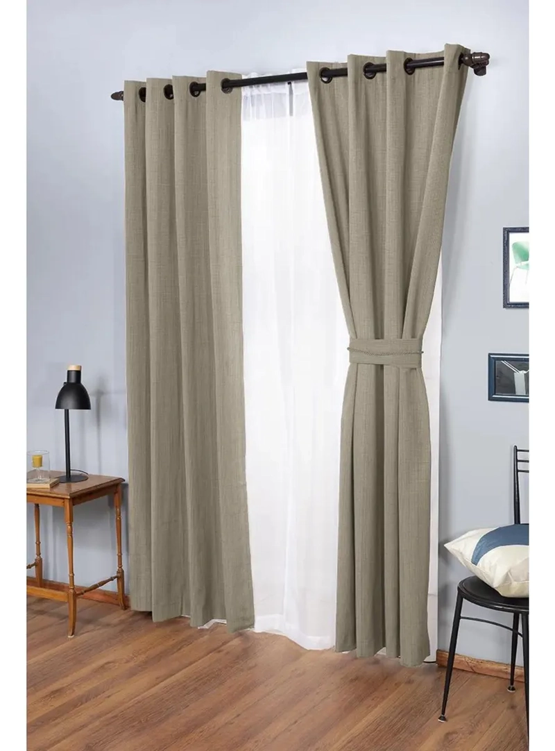 CORTINAS CAMILA COMBO 8 PIEZAS-DORAL - 2