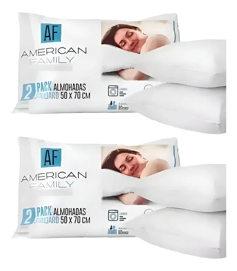 ALMOHADAS CANNON AMERICAN FAMILY 50X70CM PACK SET 4 UNIDADES COLOR BLANCO - 1