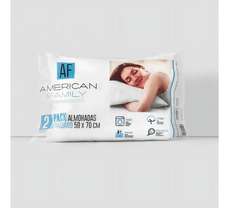 ALMOHADAS CANNON AMERICAN FAMILY 50X70CM PACK SET 4 UNIDADES COLOR BLANCO - 2