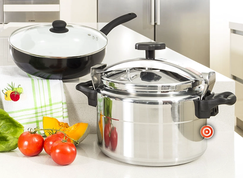 OLLA A PRESION 11 LITROS FAST COOK DORAL COLOR PLATEADO - 5