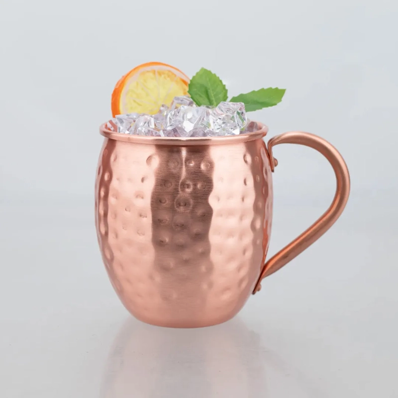 SET 4 MUG VASOS COBRE MOSCOW MULE COCTEL 500ML - 3