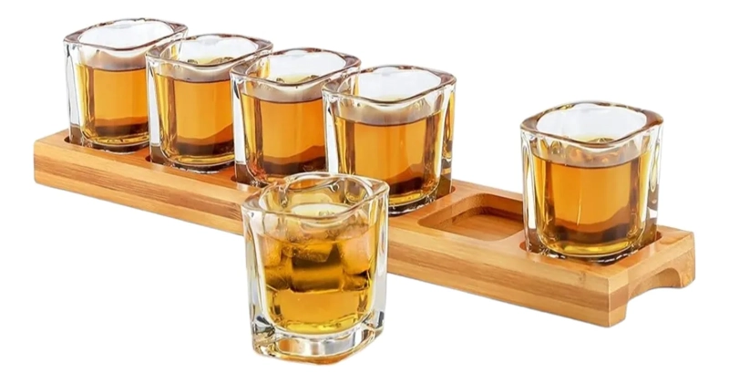SET 6 VASOS SHOT TEQUILA 65ML VIDRIO GRUESO - 1
