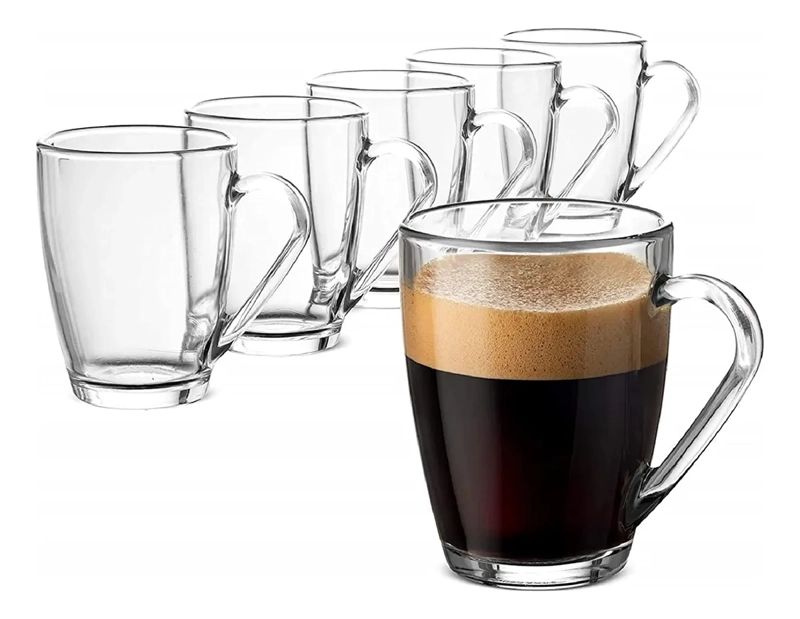 TAZAS DE CAFE TE  VIDRIO 200ML PREMIUM X6 - 6