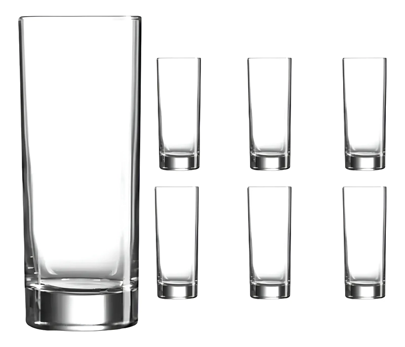 CAJA VASOS DE VIDRIO ALTOS JUGOS BEBIDAS LEXINGTON 334ML X48 - 1
