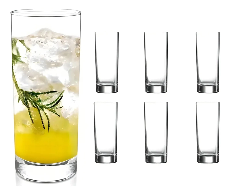 CAJA VASOS DE VIDRIO ALTOS JUGOS BEBIDAS LEXINGTON 334ML X48 - 3