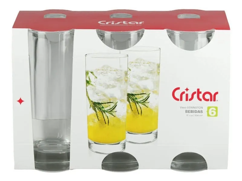 SET DE 6 VASOS ALTOS 334CC LEXINGTON CRISTAR - 3