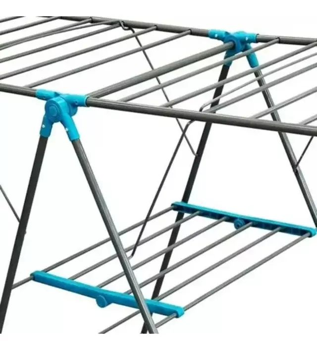TENDEDERO ROPA METALICO DORAL 1.42M INTERIOR EXTERIOR GRIS COLOR GRIS/AZUL - 2