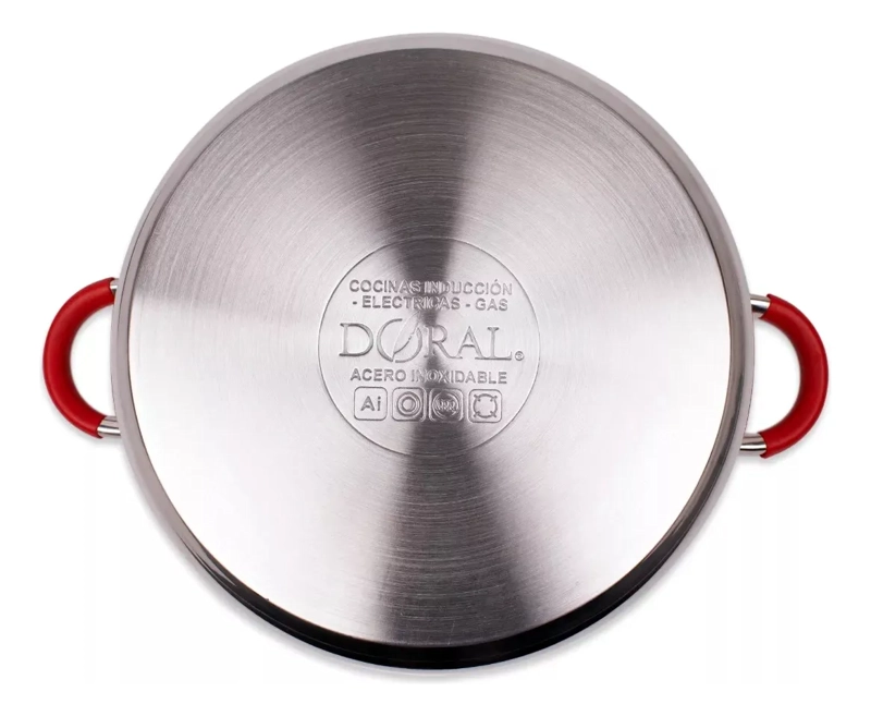 OLLA NIZZA ACERO INOXIDABLE11.4L 26CM CON TAPA PLATEADA DORAL - 4