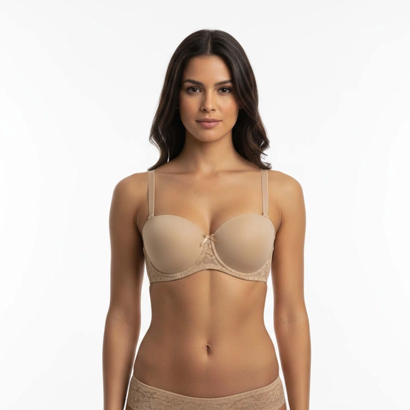 PACK DE 3 SOSTENES STRAPLESS CON ENCAJE Y COPAS PREFORMADAS / TIRANTES DESMONTABLES JOCKEY - 1