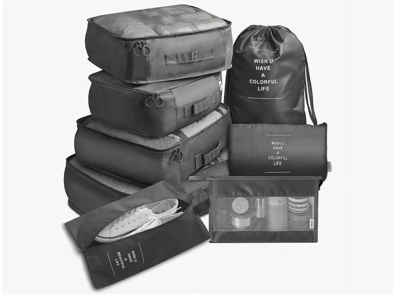 ORGANIZADOR MALETA SET 8 BOLSAS - 1