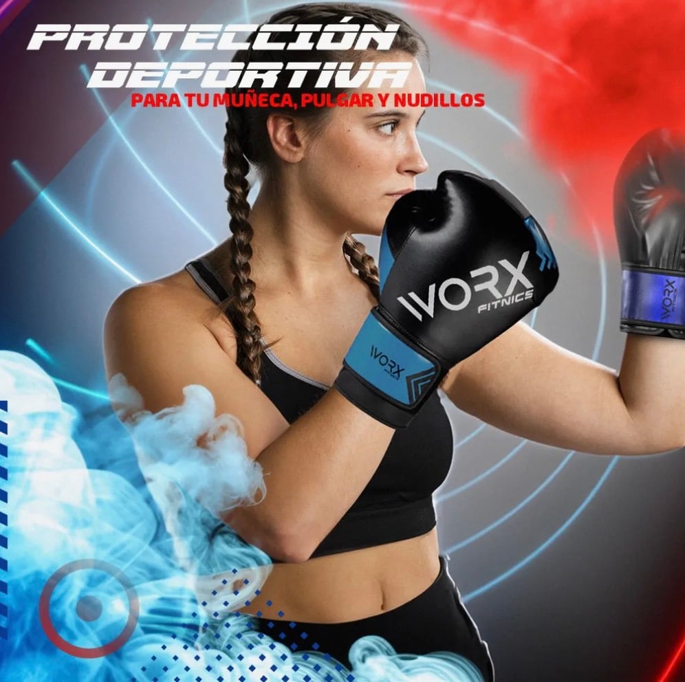GUANTES DE BOXEO PROFESIONAL DE ALTA CALIDAD NEGRO - 2
