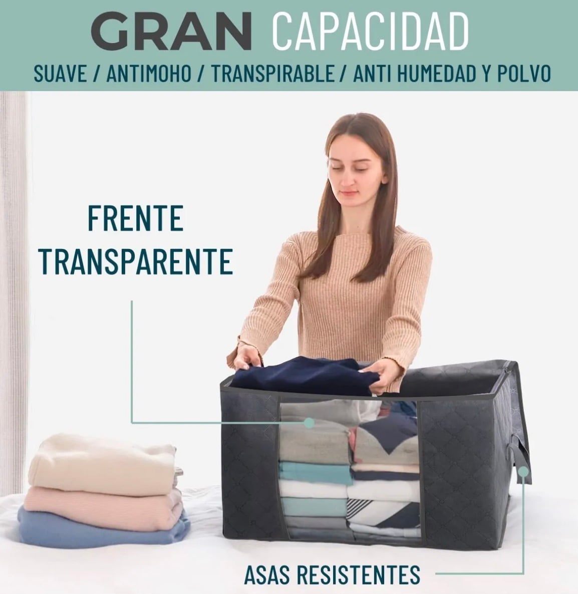 BOLSAS ORGANIZADOR ROPA CASATUA SET 3 UNIDS - 3