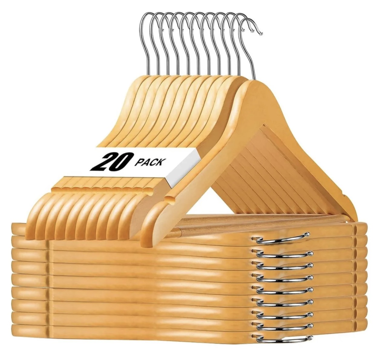 COLGADORES ROPA MADERA ANTIDESLIZANTES X20 - 1