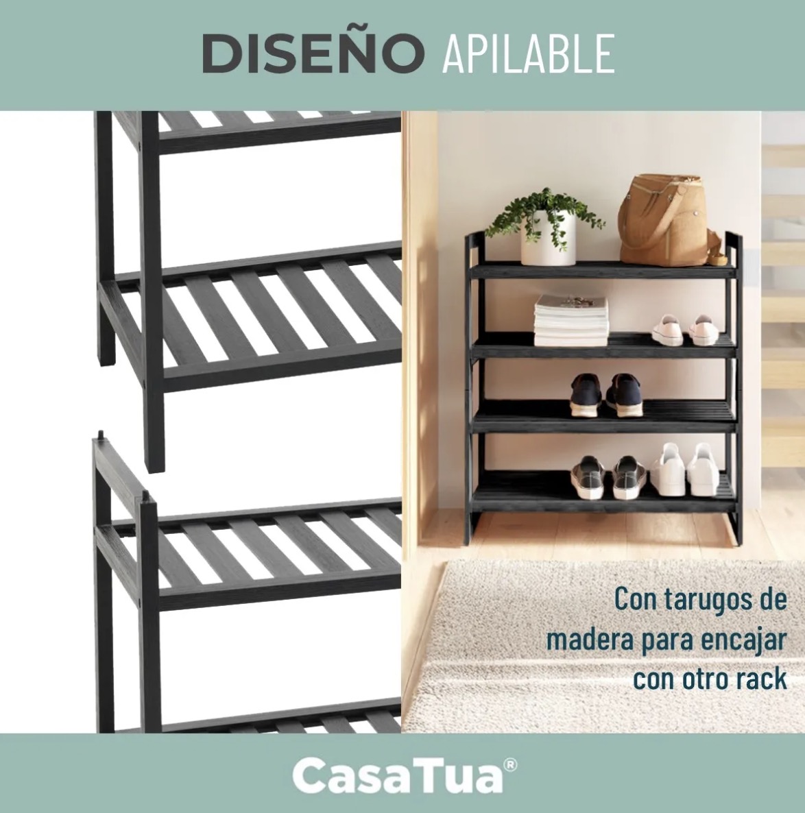 RACK ZAPATERO MUEBLE ORGANIZADOR - 3