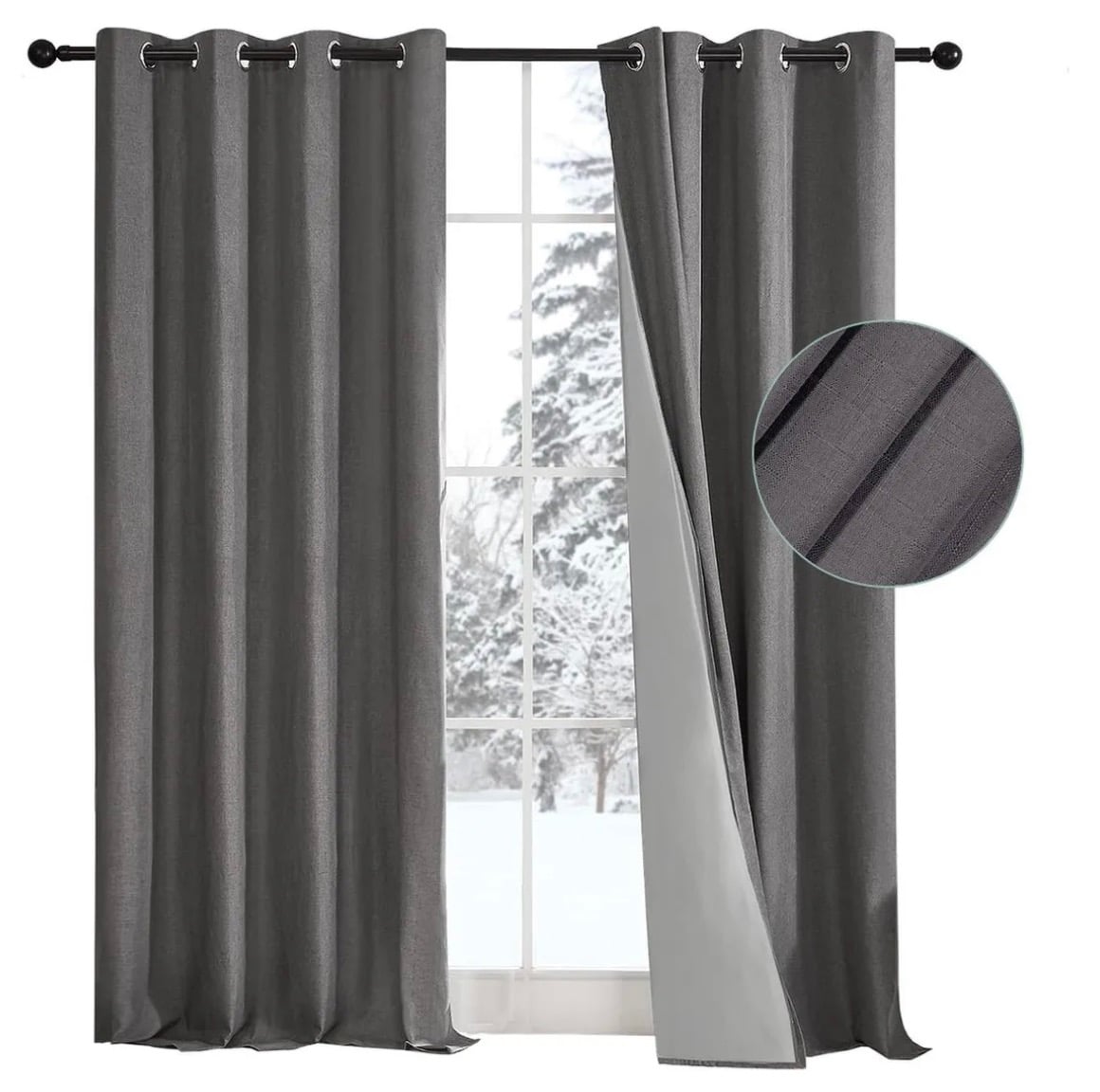 CORTINA 100% BLACKOUT ENGOMADA TERMICA - 1