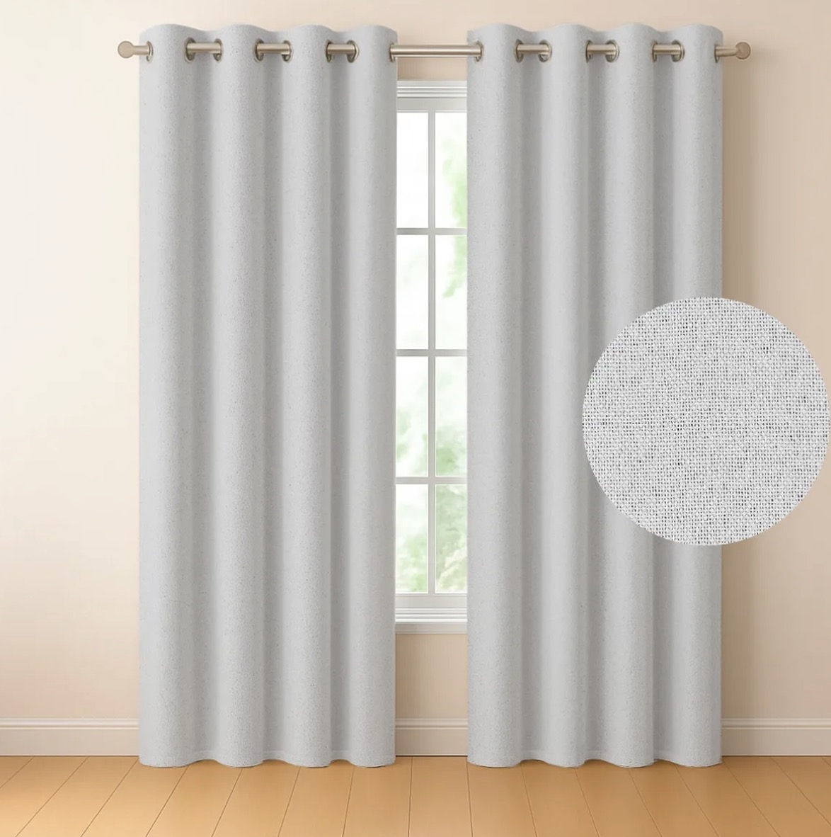 CORTINAS BLACKOUT 2 PAÑOS 140X220 TEXTURA LINO - 1