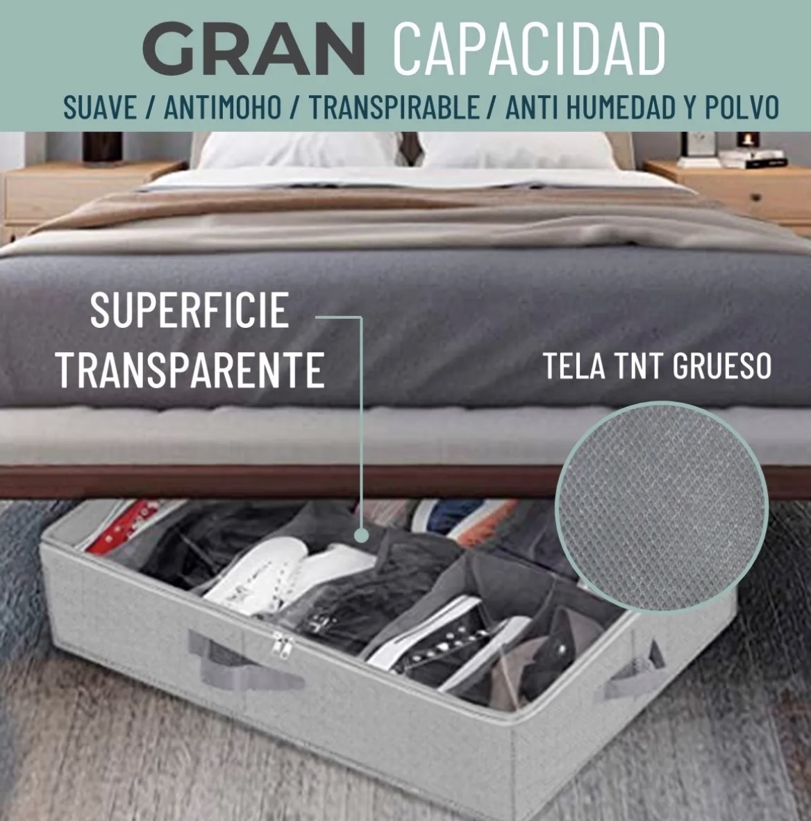 ORGANIZADOR ZAPATOS BAJO CAMA  SET X2 - 3