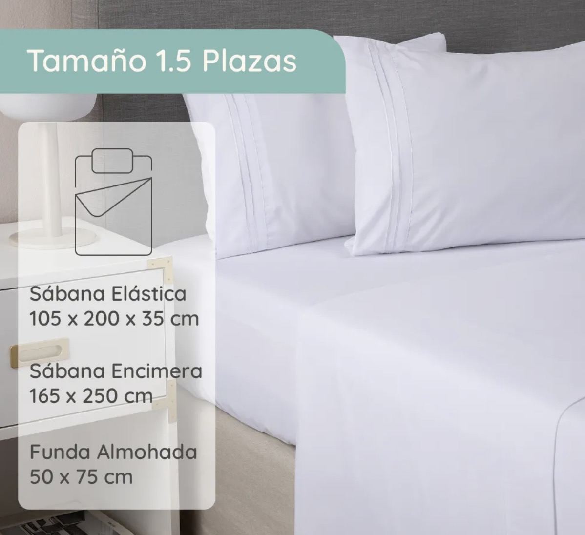 SABANA HOTEL 1,5 PLAZAS ULTRA SUAVE + FUNDA BORDADA - 3