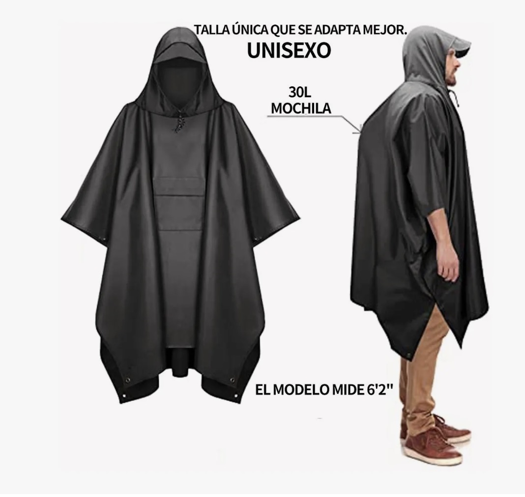 PONCHO IMPERMEABLE SIN OLOR - 2