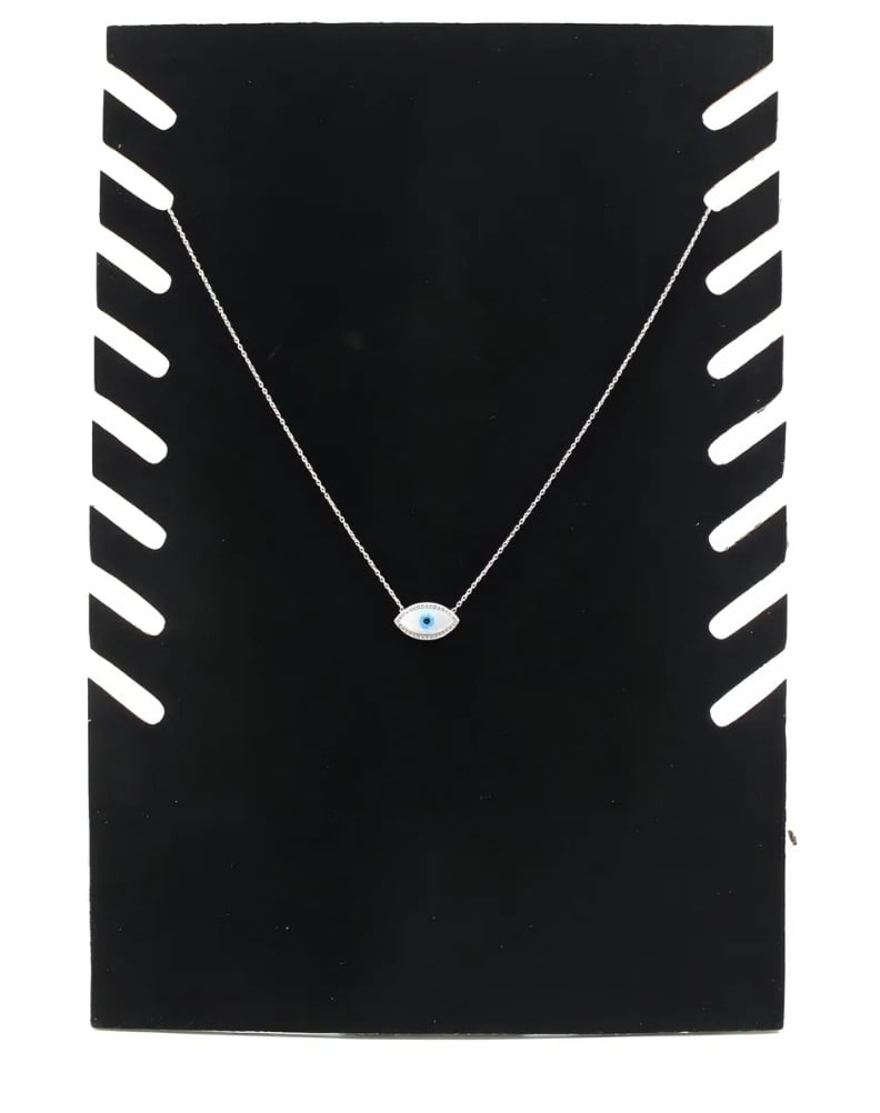 EXHIBIDOR 8 CADENAS COLLAR TERCIOPELO NEGRO - 1