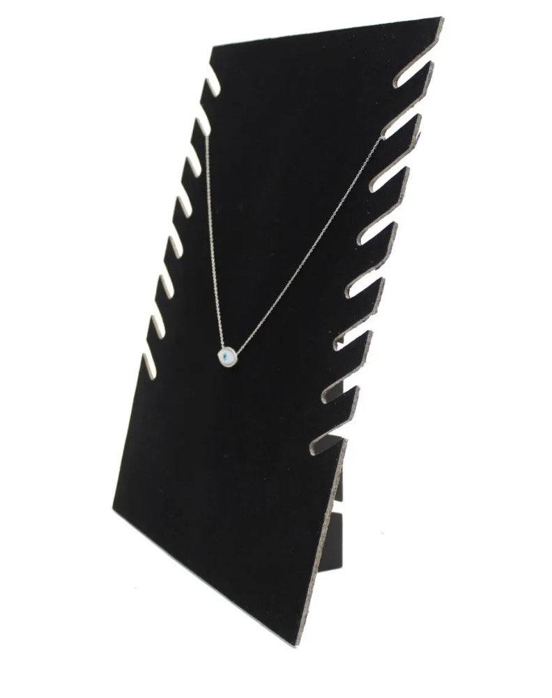 EXHIBIDOR 8 CADENAS COLLAR TERCIOPELO NEGRO - 2