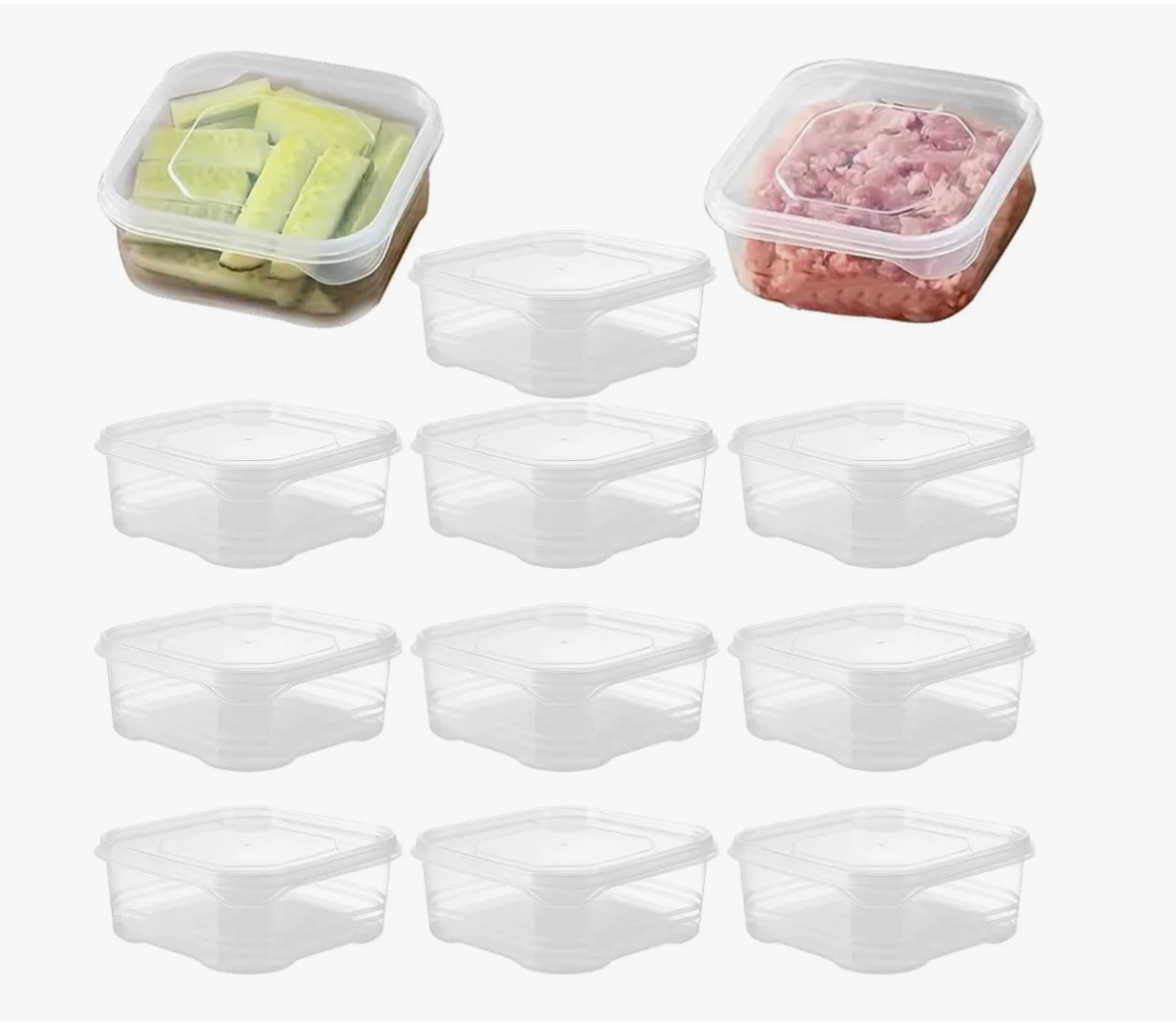 SET 10 CONTENEDORES RECIPIENTE TOPPER ALIMENTO - 1