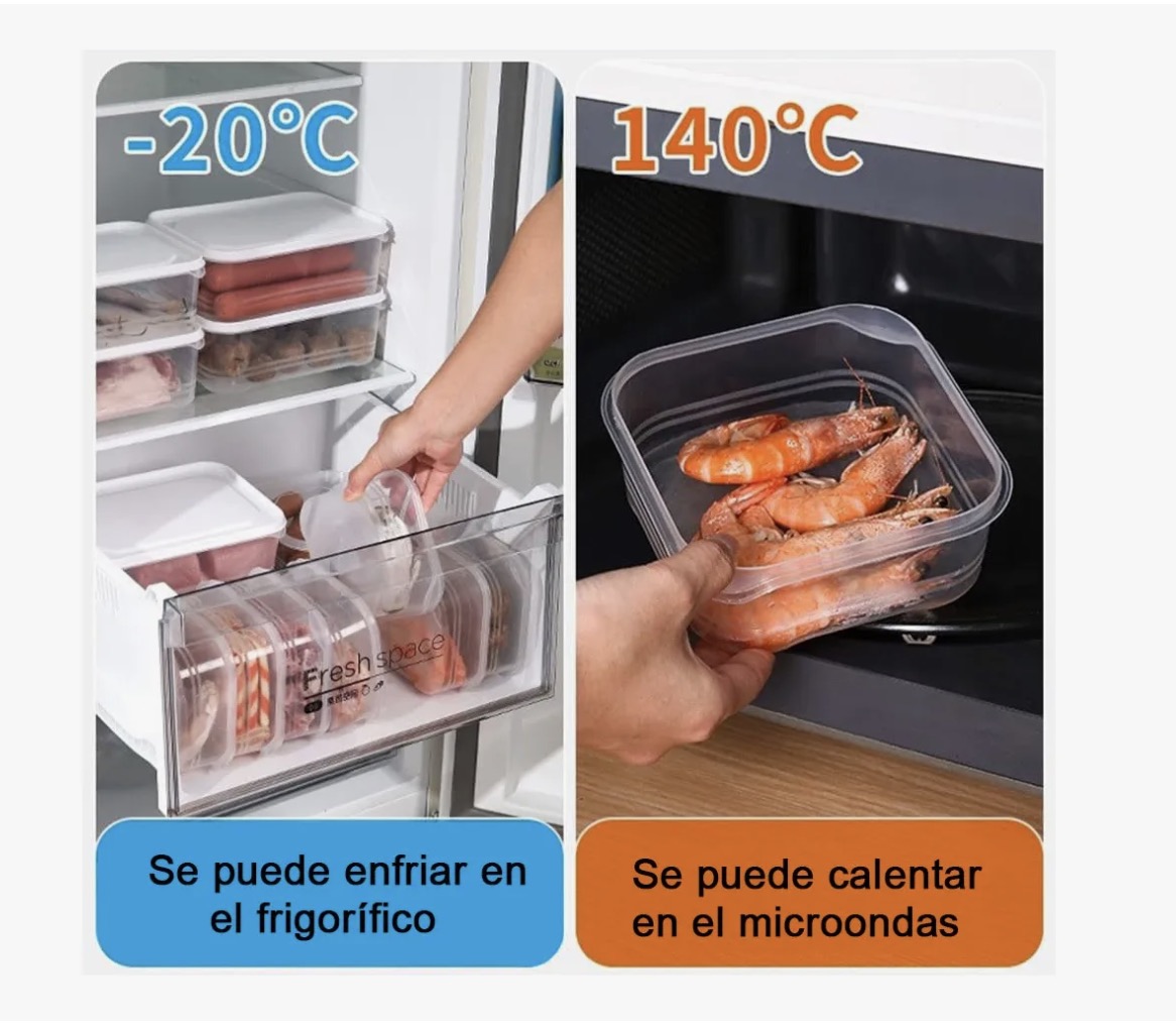 SET 10 CONTENEDORES RECIPIENTE TOPPER ALIMENTO - 2