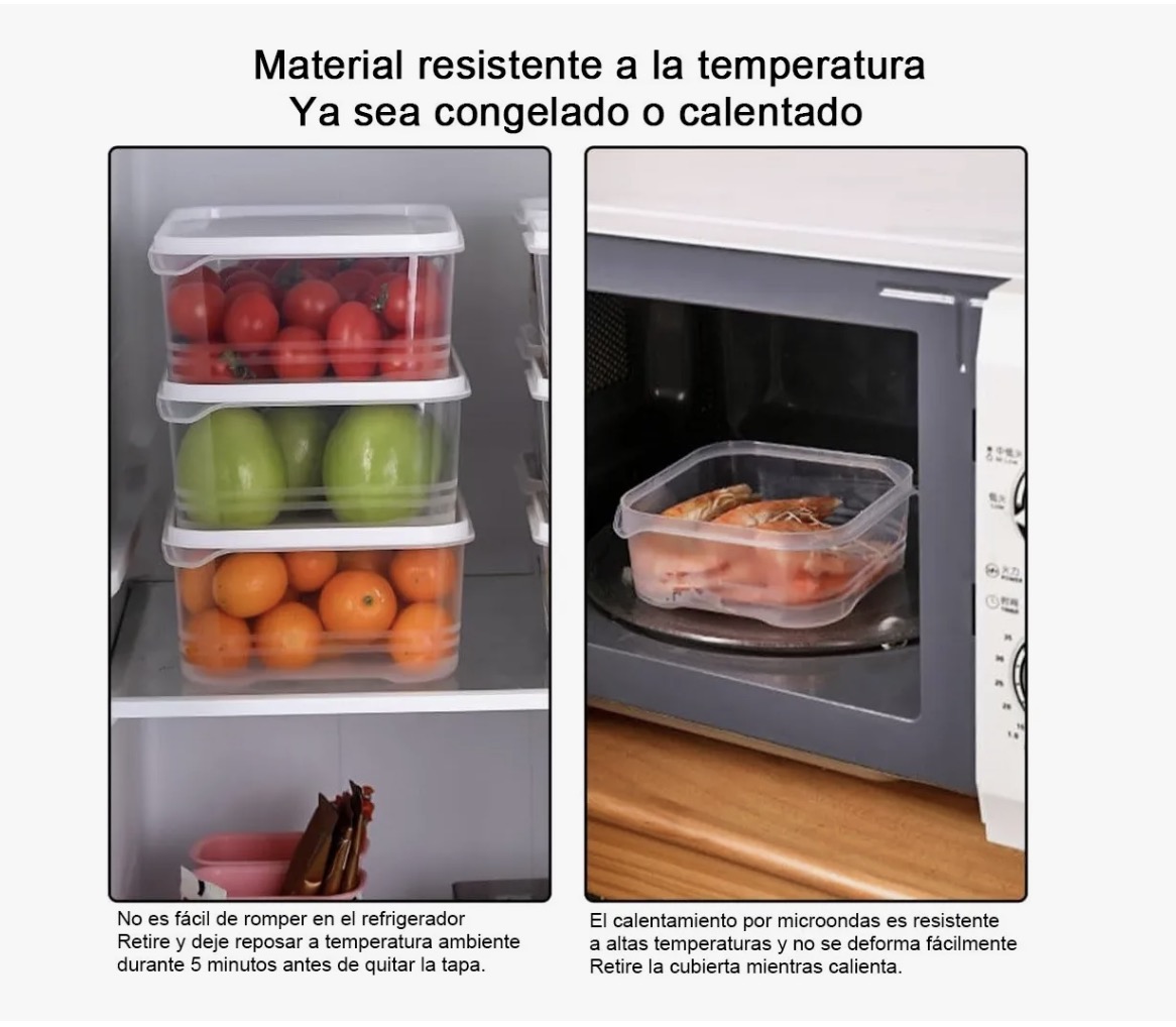 SET 10 CONTENEDORES RECIPIENTE TOPPER ALIMENTO - 3