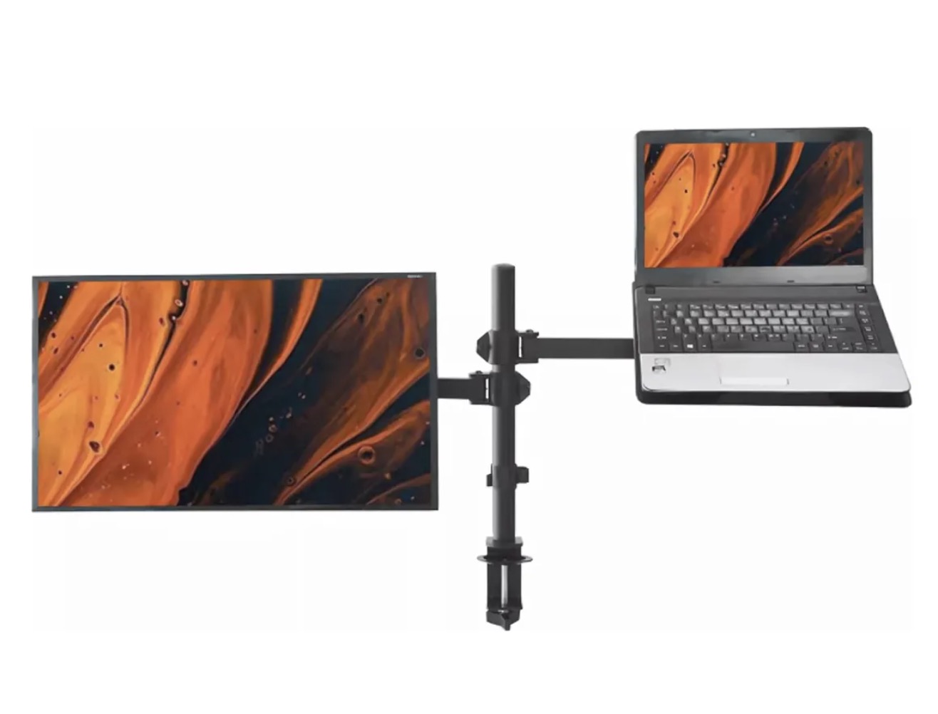 SOPORTE MONITOR Y NOTEBOOK BRAZO ARTICULADO ESCRITORIO GAMER - 1